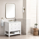 Breckenridge 36" Single Vanity, Bright White w/ 3CM Ethereal Noctis Top