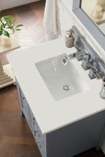 Load image into Gallery viewer, Palisades 30&quot; Single Vanity, Silver Gray, w/ 3 CM Classic White Quartz Top James Martin