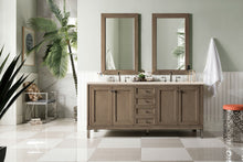 Load image into Gallery viewer, Chicago 72&quot; Double Vanity, Whitewashed Walnut w/ 3 CM Eternal Marfil Quartz Top