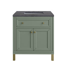 Load image into Gallery viewer, Chicago 30&quot; Single Vanity, Smokey Celadon w/ 3CM Charcoal Soapstone Top