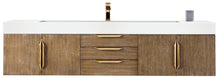 Load image into Gallery viewer, Mercer Island 72&quot; Single Vanity, Latte Oak, Radiant Gold w/ Glossy White Composite Top