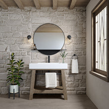 Load image into Gallery viewer, Auburn 36&quot; Sink Console, Weathered Timber w/ Glossy White Mineral Composite Top