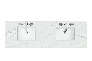 Bathroom Vanities Outlet Atlanta Renovate for Less72" Double Top, 3 CM Ethereal Noctis Quartz w/ Sink