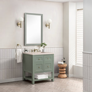 Breckenridge 30" Single Vanity, Smokey Celadon w/ 3CM Eternal Marfil Top