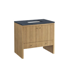 Load image into Gallery viewer, Bathroom Vanities Outlet Atlanta Renovate for LessHudson 36&quot; Single Vanity, Light Natural Oak w/ 3CM Charcoal Soapstone Top