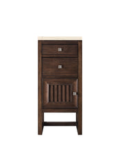 Load image into Gallery viewer, Athens 15&quot; Cabinet w/ Drawers &amp; Door, Mid Century Acacia w/ 3 CM Eternal Marfil Top James Martin