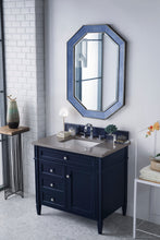 Load image into Gallery viewer, Brittany 36&quot; Victory Blue Single Vanity w/ 3 CM Grey Expo Quartz Top