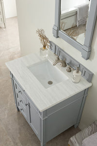 Bathroom Vanities Outlet Atlanta Renovate for LessBrittany 30" Single Vanity, Urban Gray w/ 3 CM Arctic Fall Solid Surface Top