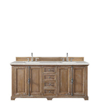 Load image into Gallery viewer, Providence 72&quot; Double Vanity Cabinet, Driftwood, w/ 3 CM Eternal Serena Quartz Top