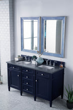 Load image into Gallery viewer, Brittany 60&quot; Victory Blue Double Vanity w/ 3 CM Charcoal Soapstone Quartz Top