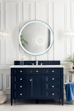 Load image into Gallery viewer, Brittany 48&quot; Victory Blue Single Vanity w/ 3 CM Ethereal Noctis Quartz Top