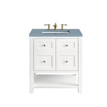 Load image into Gallery viewer, Breckenridge 30&quot; Single Vanity, Bright White w/ 3CM Cala Blue Top