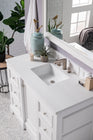 Bathroom Vanities Outlet Atlanta Renovate for LessDe Soto 48" Single Vanity, Bright White w/ 3 CM White Zeus Quartz Top