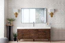 Load image into Gallery viewer, Linear 72&quot; Single Vanity, Mid Century Walnut w/ Glossy White Composite Top