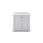 36" Portage Peak Vanity in Gray with White Quartz Top