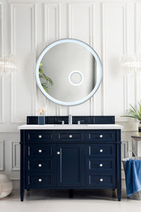Brittany 48" Victory Blue Single Vanity w/ 3 CM Arctic Fall Solid Surface Top