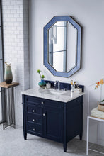 Load image into Gallery viewer, Brittany 36&quot; Victory Blue Single Vanity w/ 3 CM Carrara Marble Top