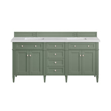 Load image into Gallery viewer, Brittany 72&quot; Double Vanity, Smokey Celadon w/ 3CM Arctic Fall Top