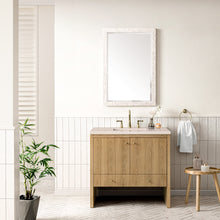 Load image into Gallery viewer, Hudson 36&quot; Single Vanity, Light Natural Oak w/ 3CM Eternal Marfil Top