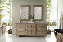 Load image into Gallery viewer, Portland 72&quot; Double Vanity Whitewashed Walnut, w/ 3 CM Grey Expo Quartz Top