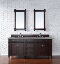 Load image into Gallery viewer, Brittany 72&quot; Burnished Mahogany Double Vanity w/ 3 CM Grey Expo Quartz Top