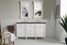 Load image into Gallery viewer, Brittany 60&quot; Bright White Double Vanity w/ 3 CM Charcoal Soapstone Quartz Top