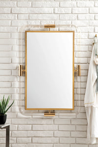 South Beach 30" Mirror, Polished Gold and Lucite