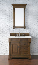 Load image into Gallery viewer, Brookfield 36&quot; Single Vanity, Country Oak w/ 3 CM Eternal Jasmine Pearl Quartz Top