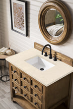 Load image into Gallery viewer, Malibu 36&quot; Single Vanity, Honey Alder w/ 3 CM Eternal Marfil Quartz Top