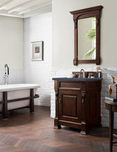 Load image into Gallery viewer, Brookfield 26&quot; Single Vanity, Burnished Mahogany w/ 3 CM Charcoal Soapstone Quartz Top