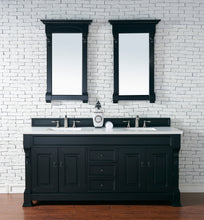 Load image into Gallery viewer, Brookfield 72&quot; Double Vanity, Antique Black w/ 3 CM White Zeus Quartz Top