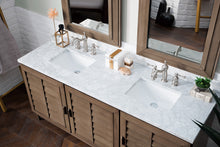 Load image into Gallery viewer, Bathroom Vanities Outlet Atlanta Renovate for LessPortland 72&quot; Double Vanity Whitewashed Walnut w/ 3 CM Carrara Marble Top