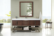 Load image into Gallery viewer, Columbia 72&quot; Single Vanity, Coffee Oak w/ Glossy White Composite Top