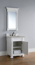 Load image into Gallery viewer, Bathroom Vanities Outlet Atlanta Renovate for LessBrookfield 26&quot; Single Vanity, Bright White w/ 3 CM Eternal Serena Quartz Top