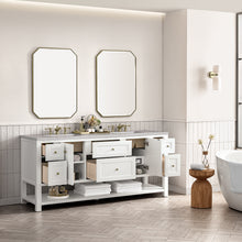 Load image into Gallery viewer, Breckenridge 72&quot; Double Vanity, Bright White w/ 3CM Eternal Serena Top