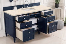 Load image into Gallery viewer, Brittany 60&quot; Victory Blue Single Vanity w/ 3 CM Eternal Marfil Quartz Top
