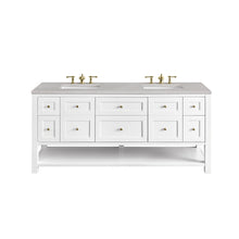 Load image into Gallery viewer, Breckenridge 72&quot; Double Vanity, Bright White w/ 3CM Eternal Serena Top
