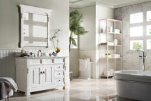 Load image into Gallery viewer, Brookfield 48&quot; Single Vanity, Bright White w/ 3 CM Carrara Marble Top