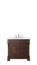 Load image into Gallery viewer, Brookfield 36&quot; Single Vanity, Warm Cherry w/ 3 CM Arctic Fall Solid Surface Top