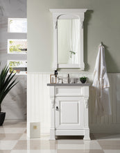 Load image into Gallery viewer, Brookfield 26&quot; Single Vanity, Bright White w/ 3 CM Grey Expo Quartz Top