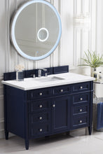 Load image into Gallery viewer, Brittany 48&quot; Victory Blue Single Vanity w/ 3 CM Arctic Fall Solid Surface Top