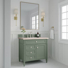 Load image into Gallery viewer, Brittany 36&quot; Single Vanity, Smokey Celadon w/ 3CM Eternal Marfil Top