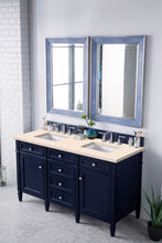 Load image into Gallery viewer, Brittany 60&quot; Victory Blue Double Vanity w/ 3 CM Eternal Marfil Quartz Top