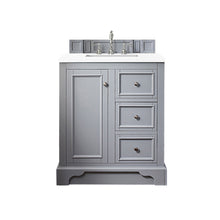 Load image into Gallery viewer, De Soto 30&quot; Single Vanity, Silver Gray w/ 3 CM White Zeus Quartz Top