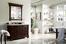 Load image into Gallery viewer, Brookfield 48&quot; Single Vanity, Burnished Mahogany w/ 3 CM Eternal Jasmine Pearl Quartz Top