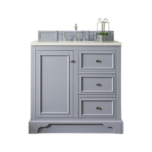 Load image into Gallery viewer, De Soto 36&quot; Single Vanity, Silver Gray w/ 3 CM White Zeus Quartz Top