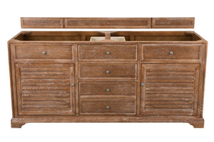 Savannah 72" Double Vanity Cabinet, Driftwood