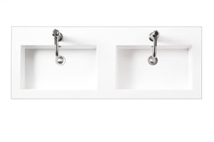 Bathroom Vanities Outlet Atlanta Renovate for LessComposite Countertop 47" W x 18" D  Sink (Double Basins), White Glossy