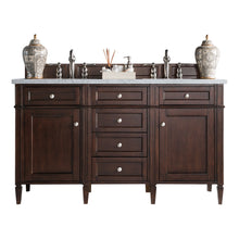 Load image into Gallery viewer, Brittany 60&quot; Burnished Mahogany Double Vanity w/ 3 CM Eternal Jasmine Pearl Quartz Top