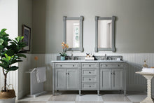 Load image into Gallery viewer, Brittany 72&quot; Urban Gray Double Vanity w/ 3 CM Carrara Marble Top